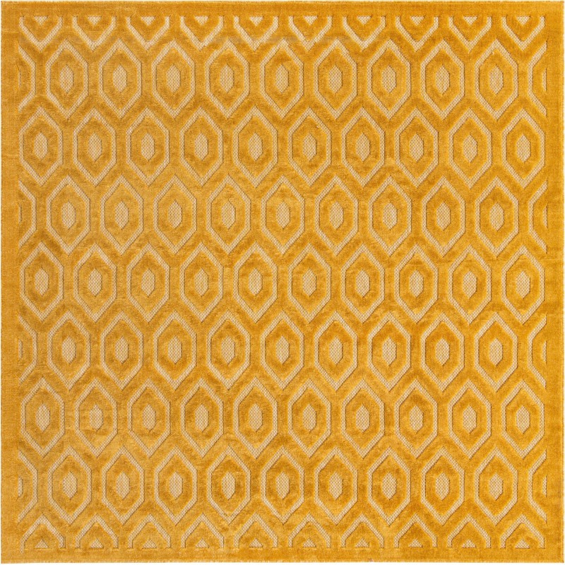 Roanoke · Diamond Outdoor Rug, yellow