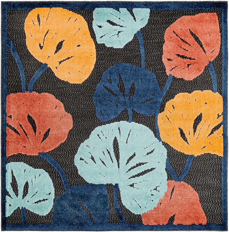 Slade · Border Outdoor Rug, charcoal