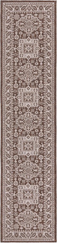 2' 7 x 12' Bellamy · Border Outdoor Rug, brown