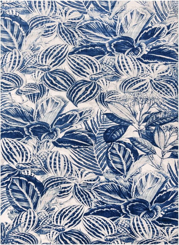 Herrick · Floral / botanical rug, navy