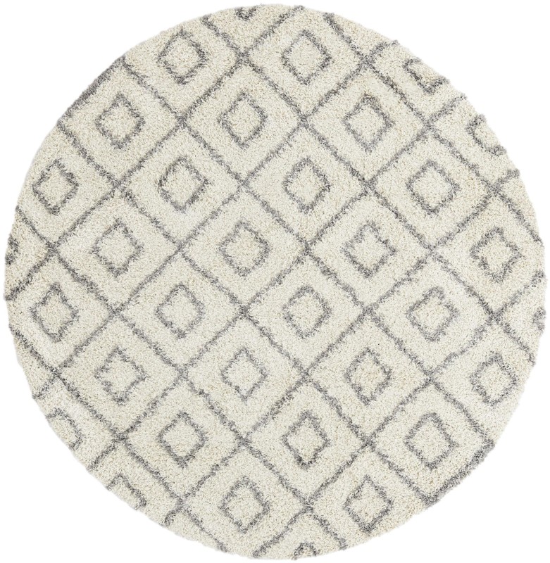 7' 10 x 7' 10 Brock · Geometric Shag Rug, ivory
