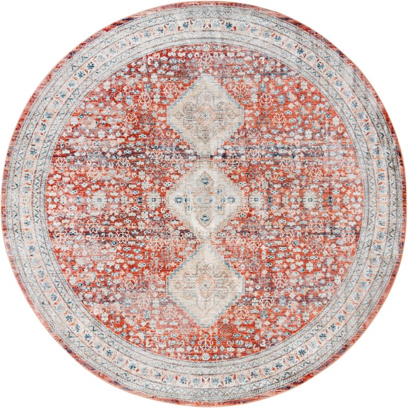 10' 2 x 10' 2 Greenbriar · Border rug, red