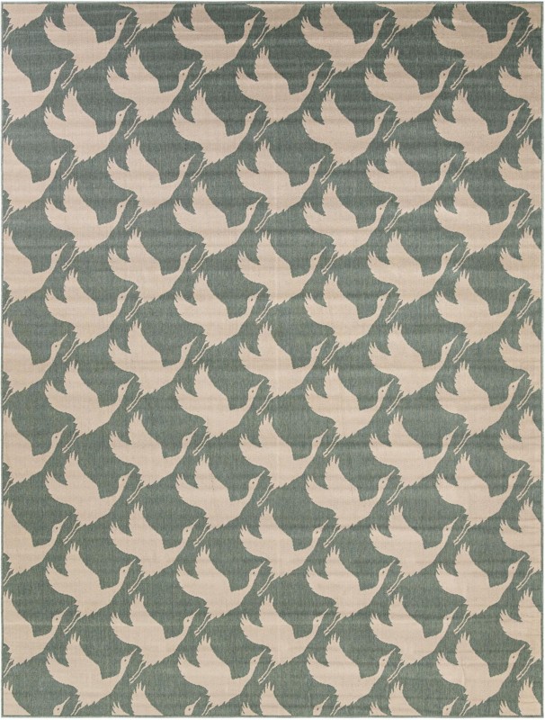 Hanover · Pictoral Outdoor Rug, stone blue