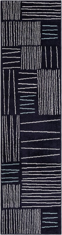 2' 7 x 10' Bellingham · Geometric rug, navy blue