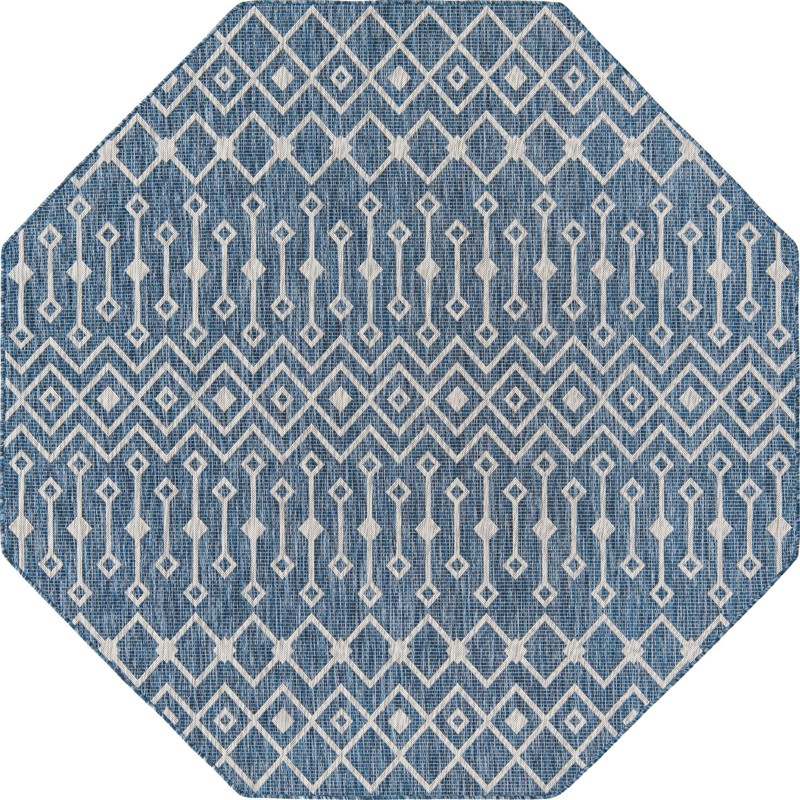 7' 10 x 7' 10 Kearney · Chevron Outdoor Rug, blue