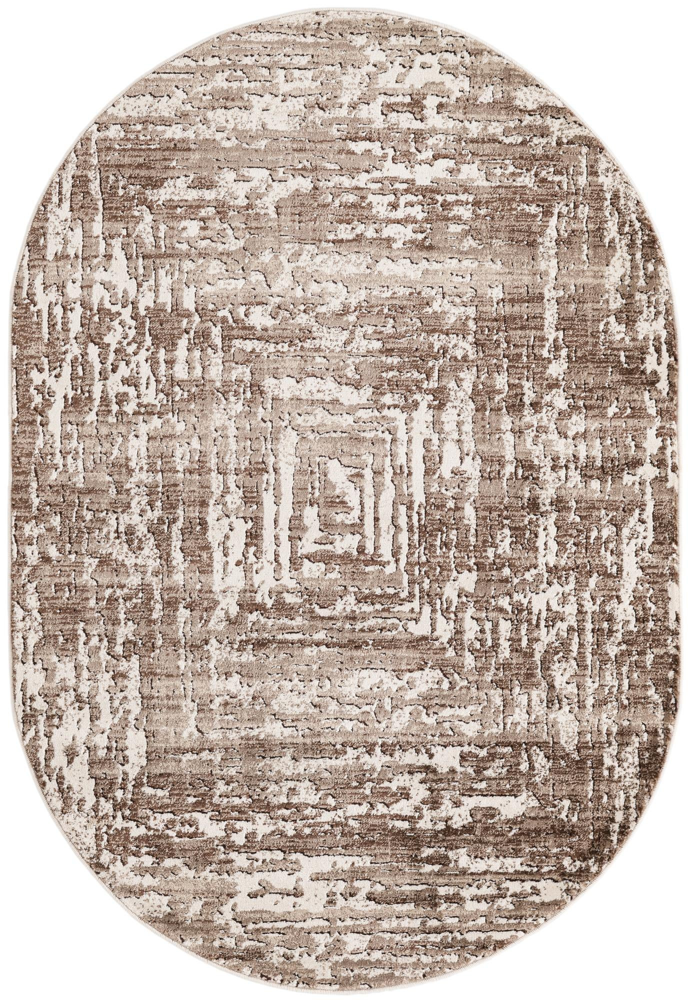 4' x 6' Wrenfield · Abstract rug, chocolate and beige