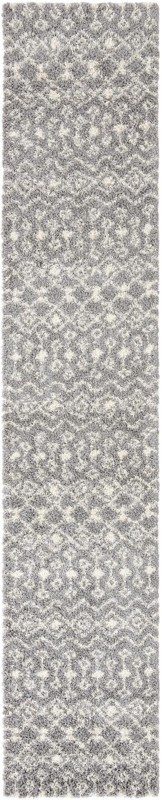 3' 3 x 16' 5 Bayley · Diamond Shag Rug, gray