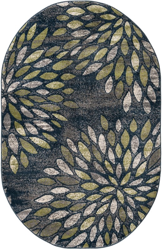 5' x 8' Kilbride · Floral / botanical rug, navy