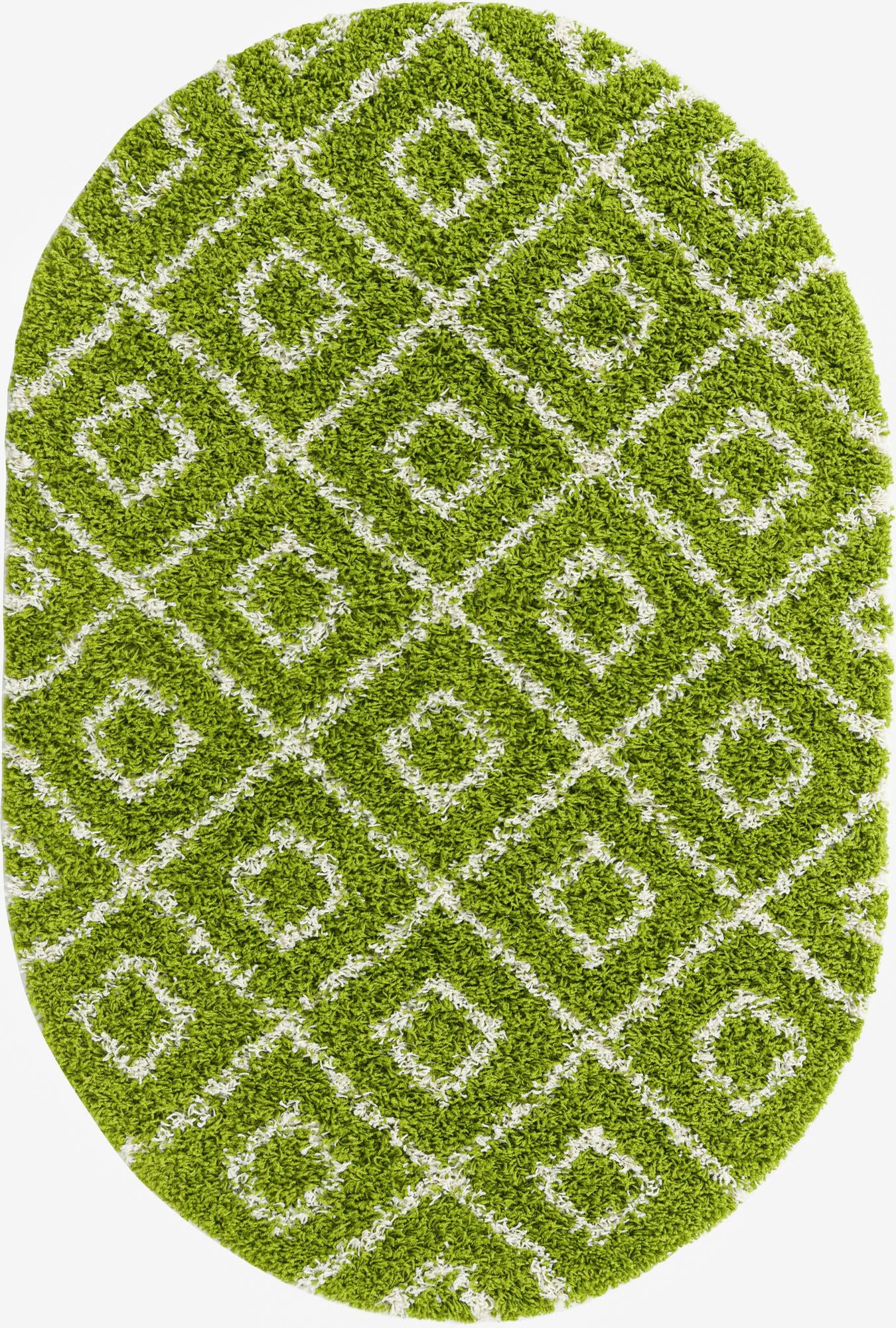 4' x 6' Brock · Diamond Shag Rug, green