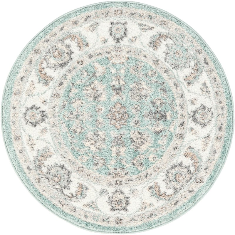Aspen · Border rug, aqua