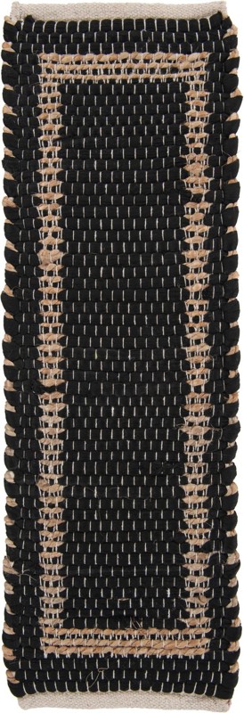 Stafford · Border Chindi Rug, black and natural