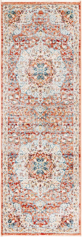 2' x 6' Stanford · Border rug, red