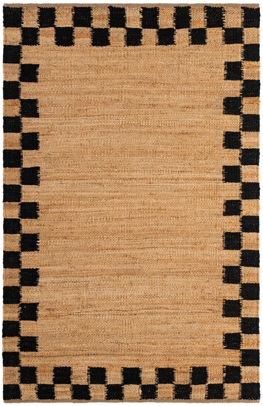 Nell · Border rug, natural and black