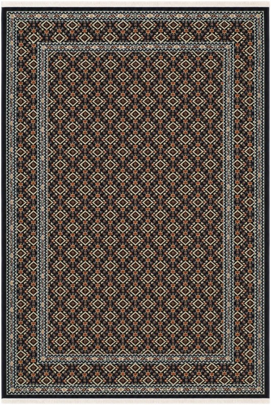 Fenton · Border rug, navy blue