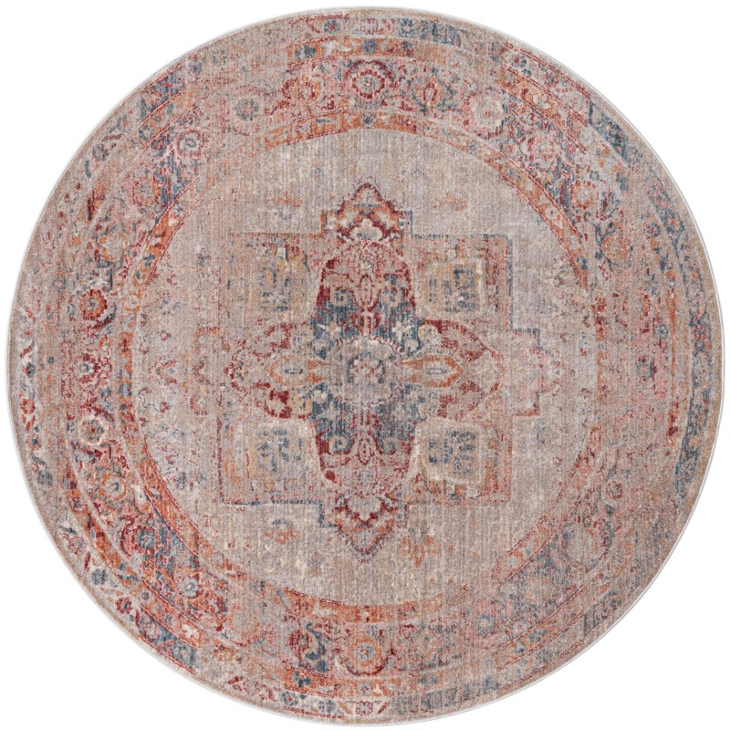 6' x 6' Benson · Border rug, multi