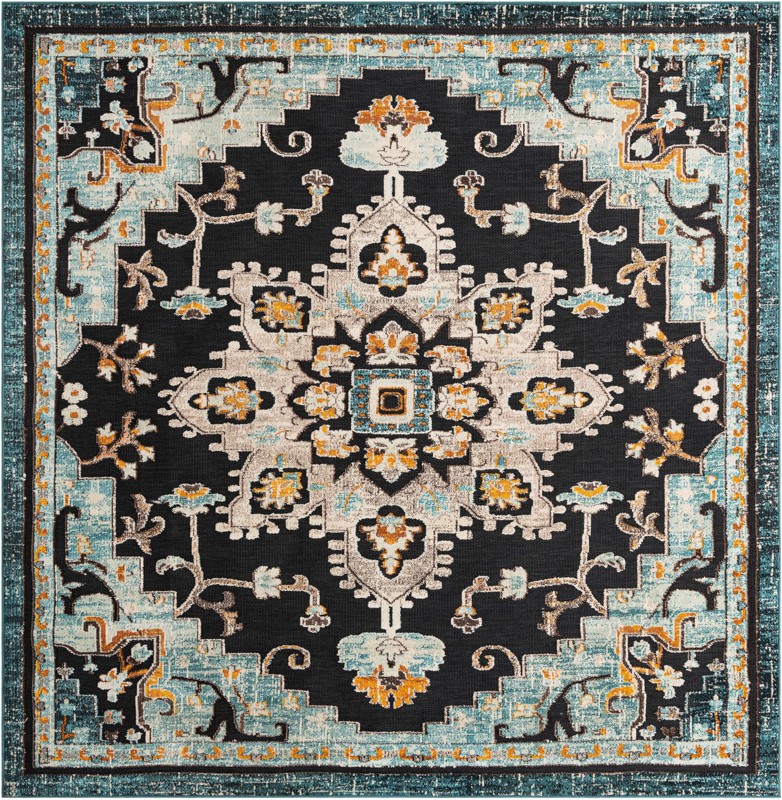 10' x 10' Oldham · Border Outdoor Rug, navy blue