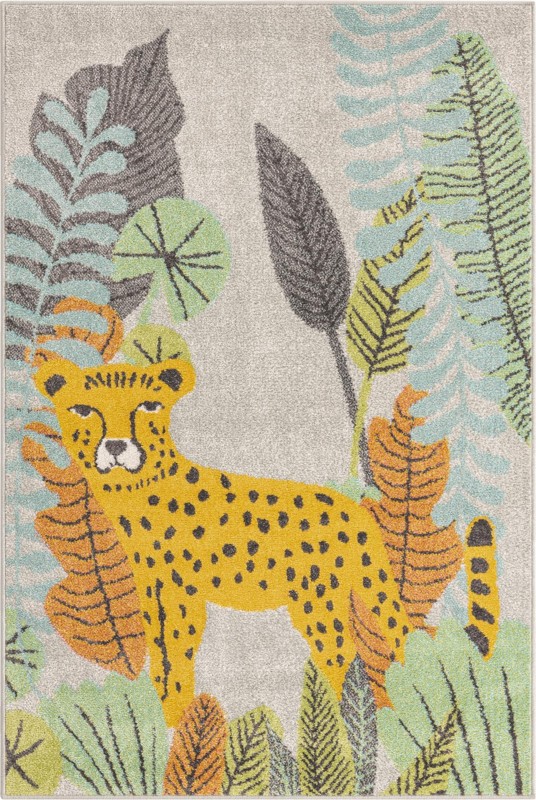 Saco · Animal print rug, gray