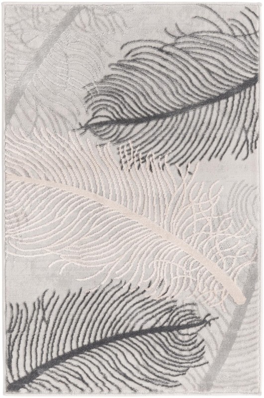 2' x 3' Chase · Abstract rug, gray