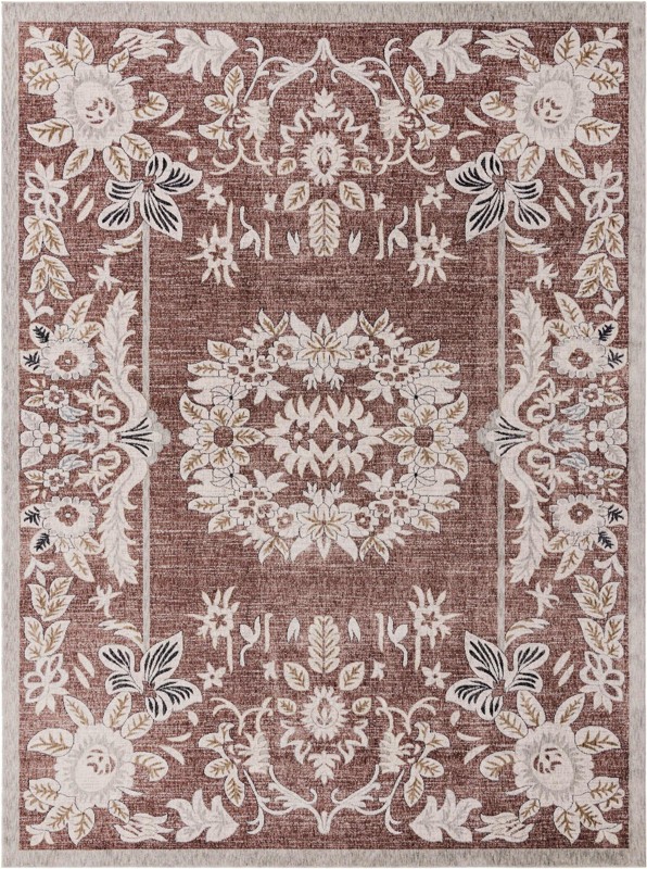 10' x 13' Sanborn · Border rug, dusty rose