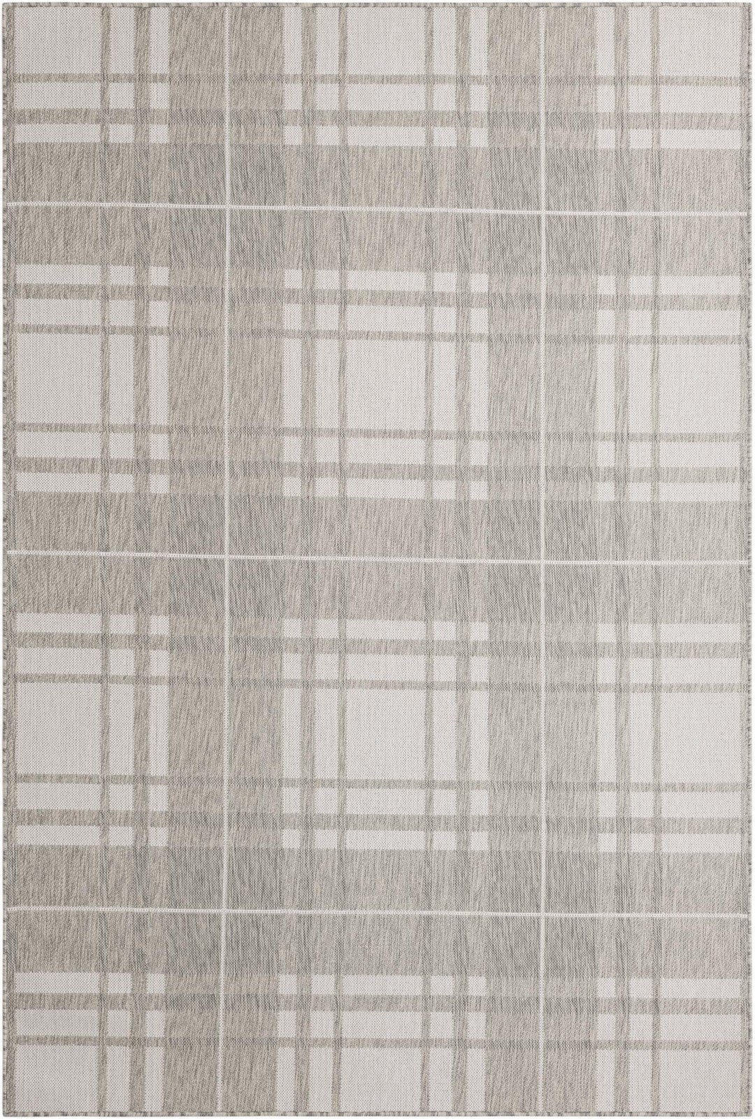 6' x 9' Maguire · Plaid Outdoor Rug, gray