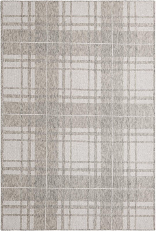 6' x 9' Maguire · Plaid Outdoor Rug, gray
