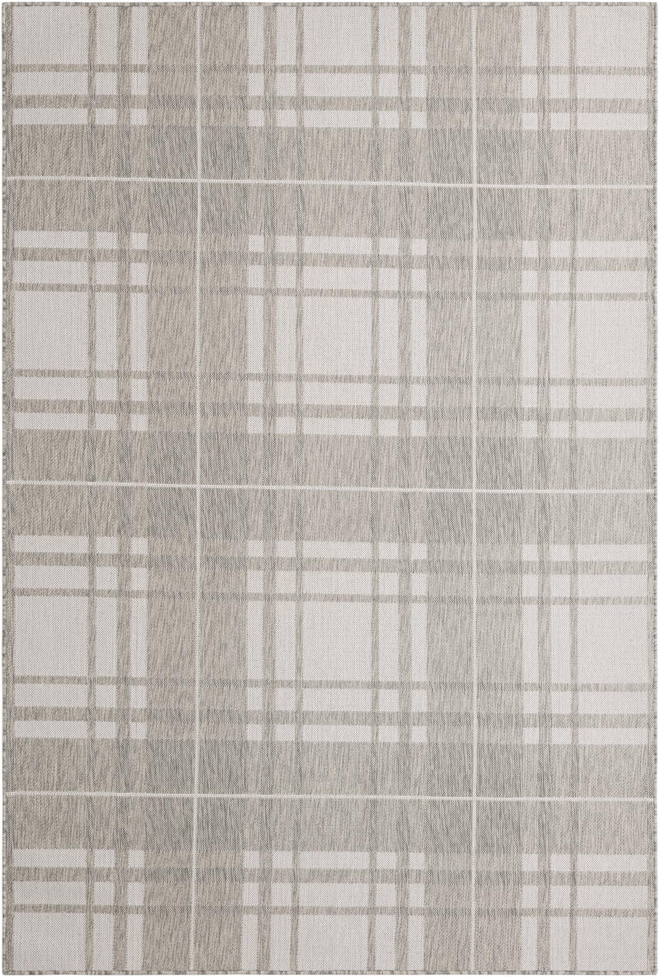 6' x 9' Maguire · Plaid Outdoor Rug, gray