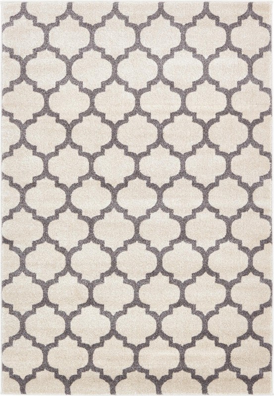 4' x 6' Arkwright · Trellis rug, beige and gray