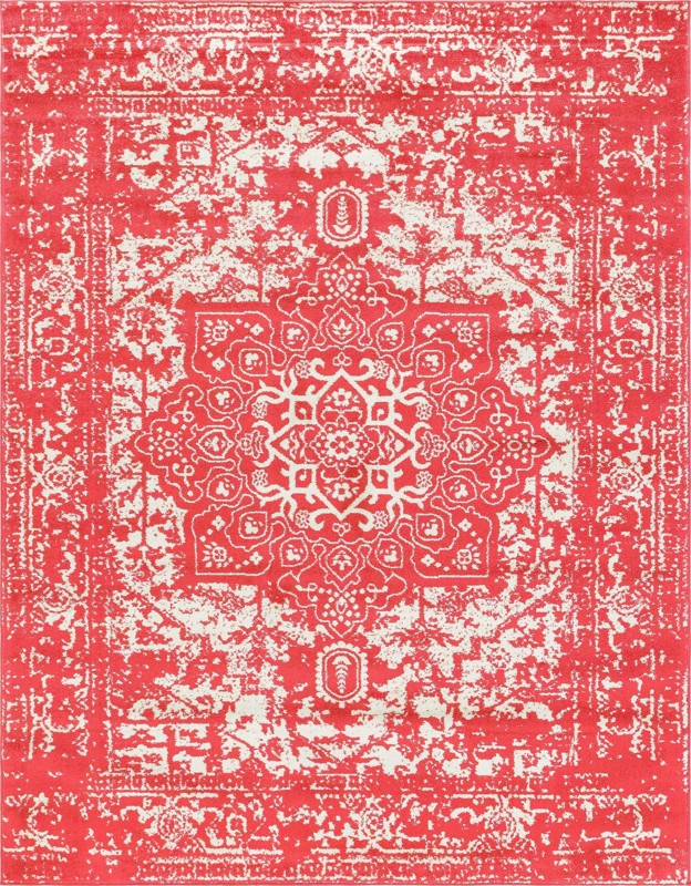 7' 10 x 10' Birch · Border rug, pink