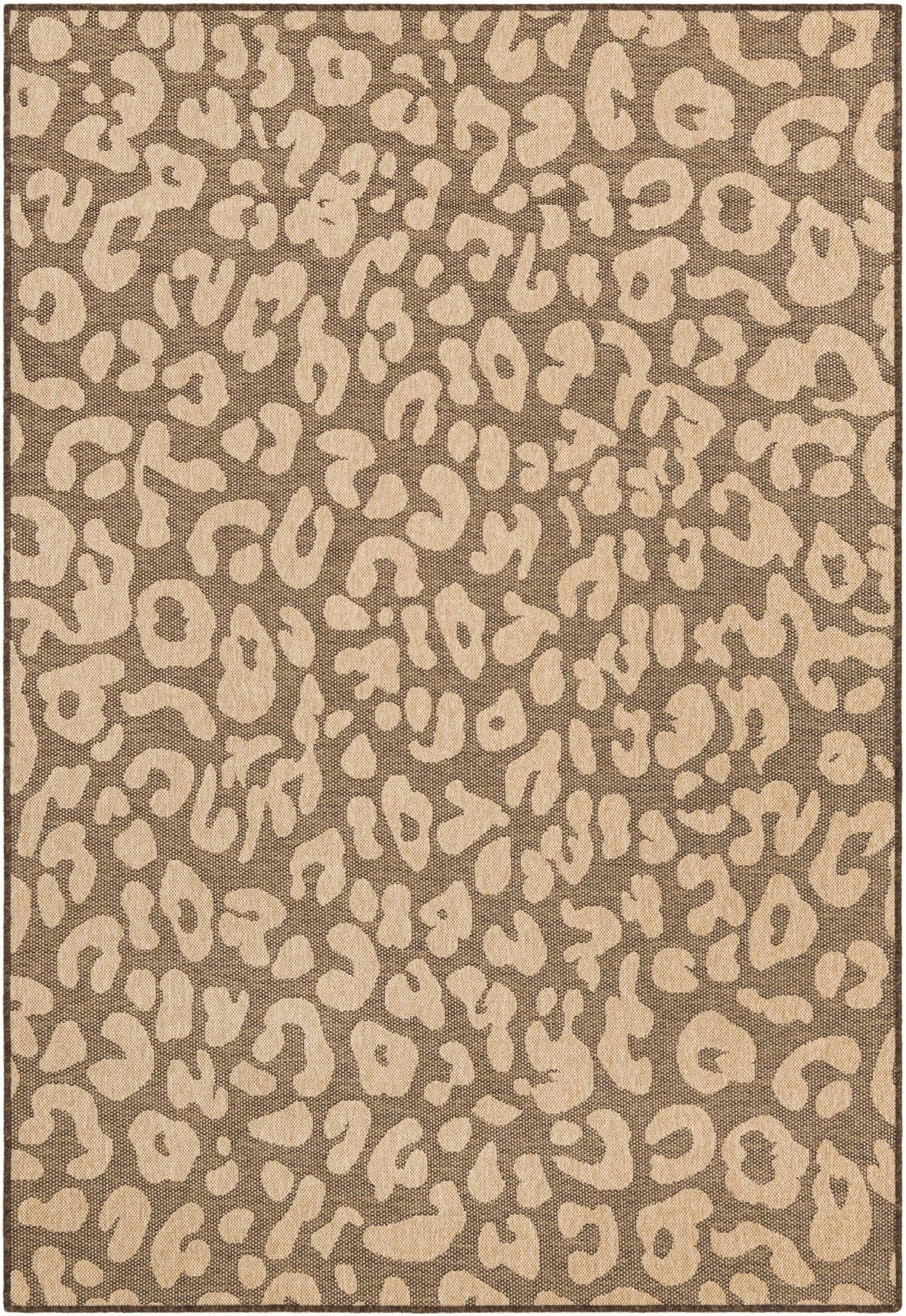 6' x 9' Durand · Animal print rug, brown