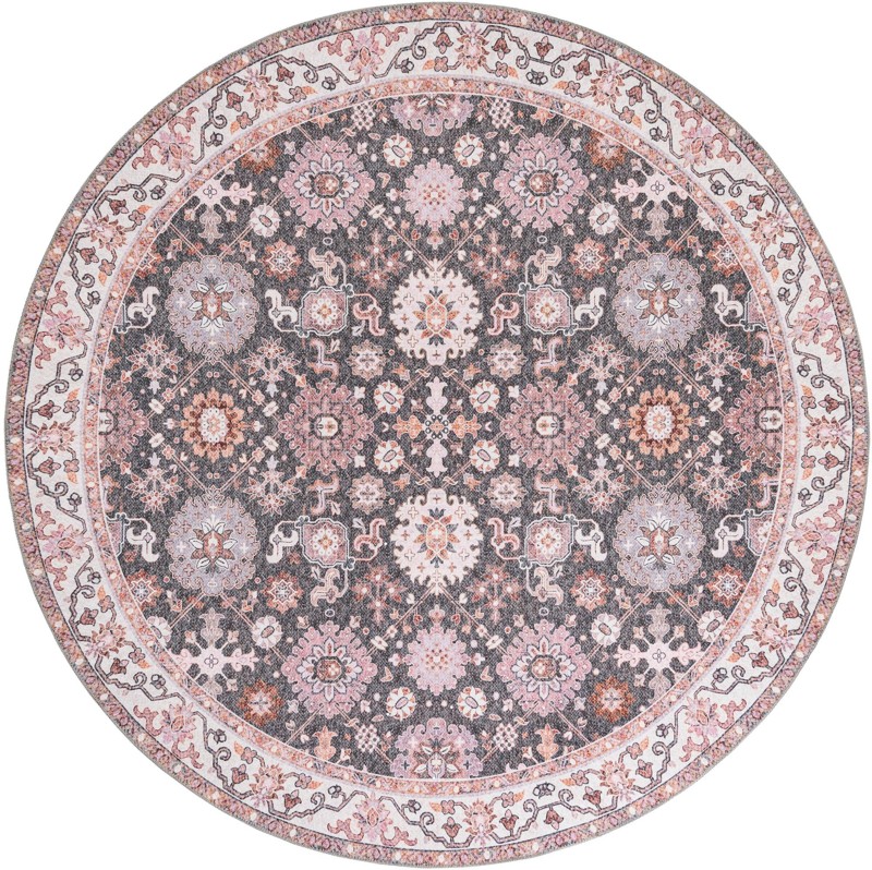 7' 10 x 7' 10 Carden · Border Washable Rug, gray