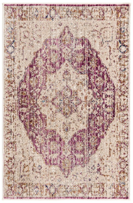 2' x 3' Denver · Border rug, lavender