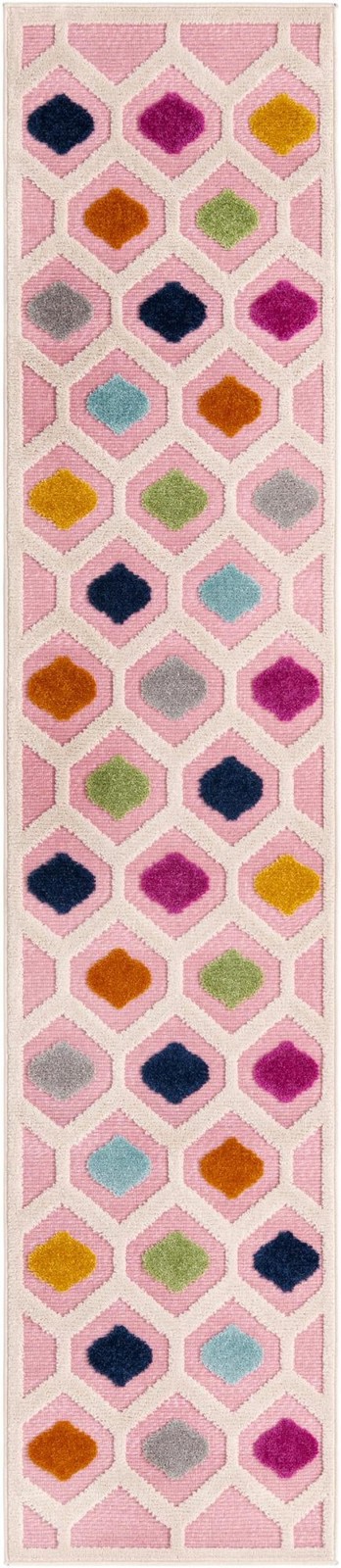 2' x 10' Raleigh · Diamond Outdoor Rug, pink