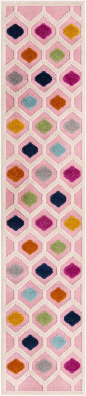 2' x 10' Raleigh · Diamond Outdoor Rug, pink
