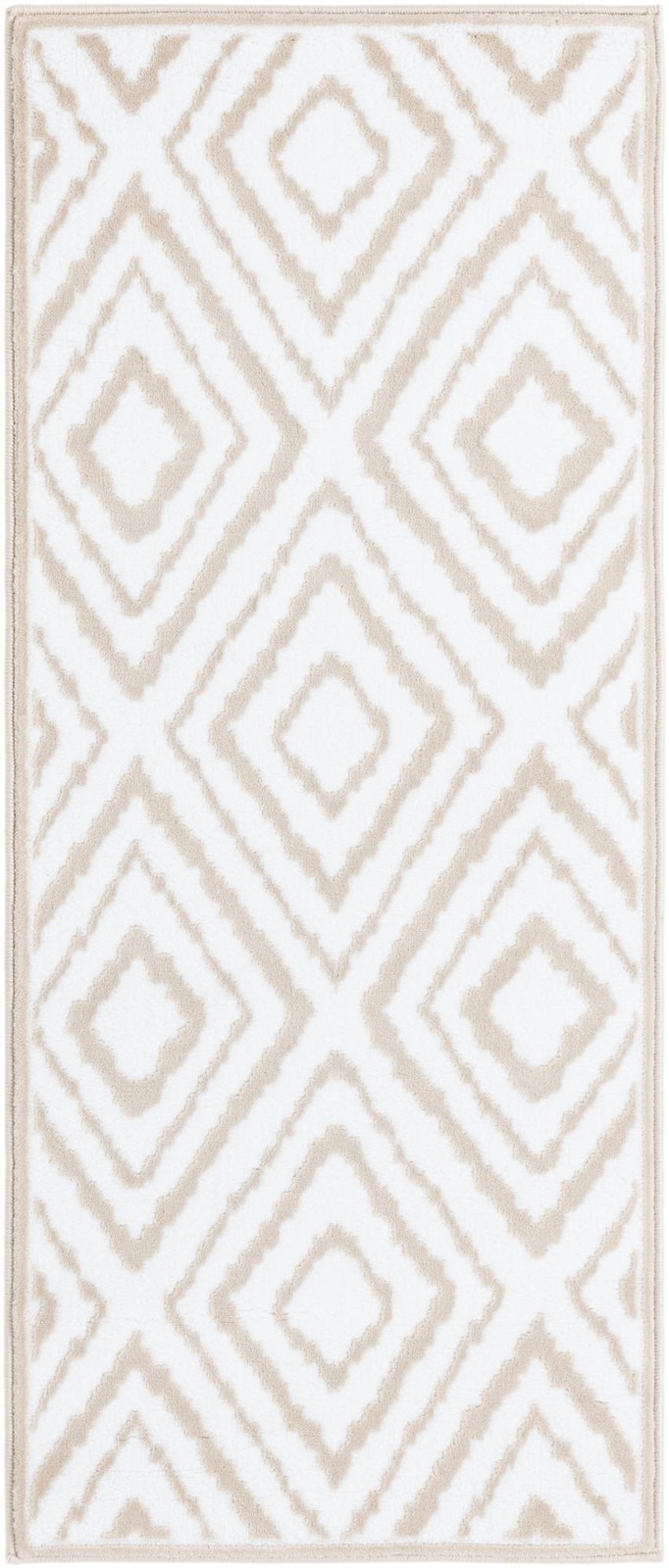 2' x 5' Brattleboro · Diamond rug, snow white