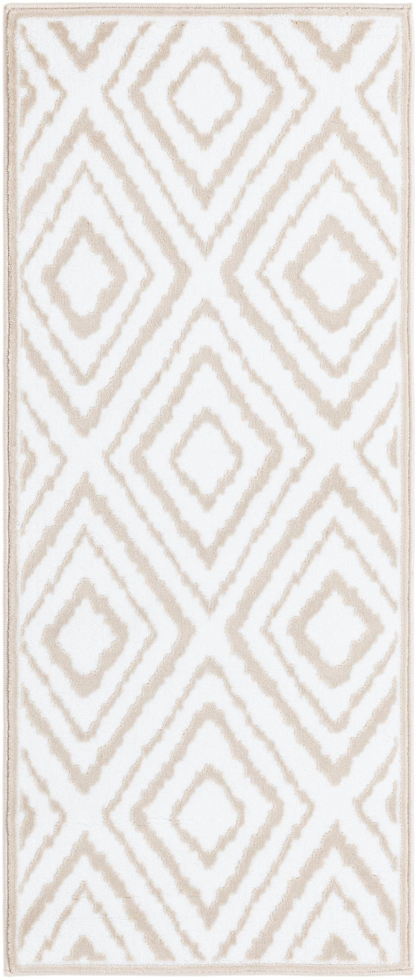 2' x 5' Brattleboro · Diamond rug, snow white