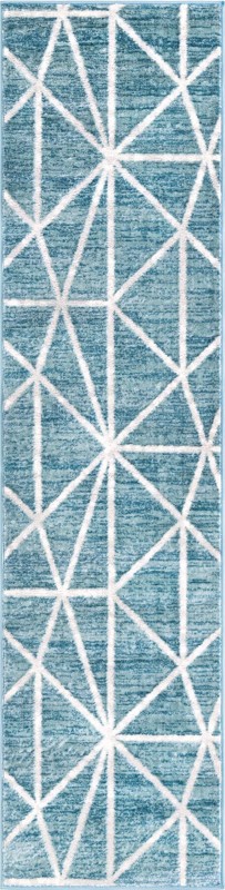 2' x 8' Gilman · Geometric rug, blue
