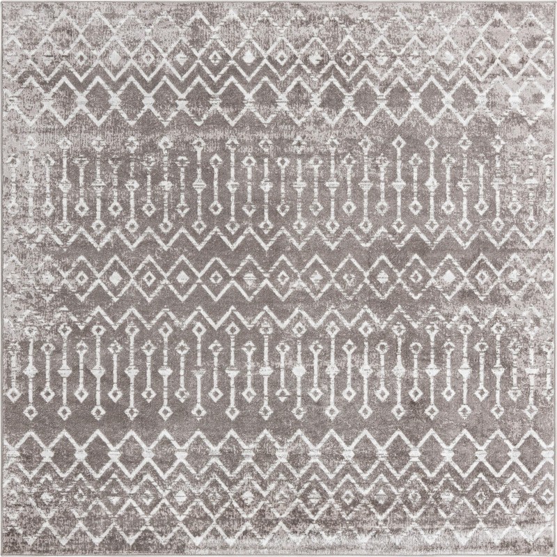 7' 10 x 7' 10 Eugene · Chevron rug, stonegray