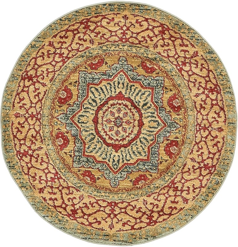 Nesbitt · Medallion rug, gold and red