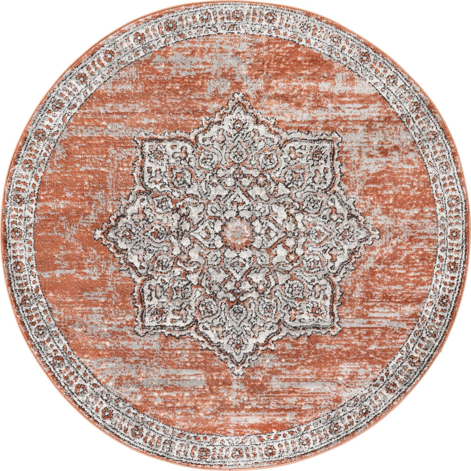 5' 3 x 5' 3 Wade · Border rug