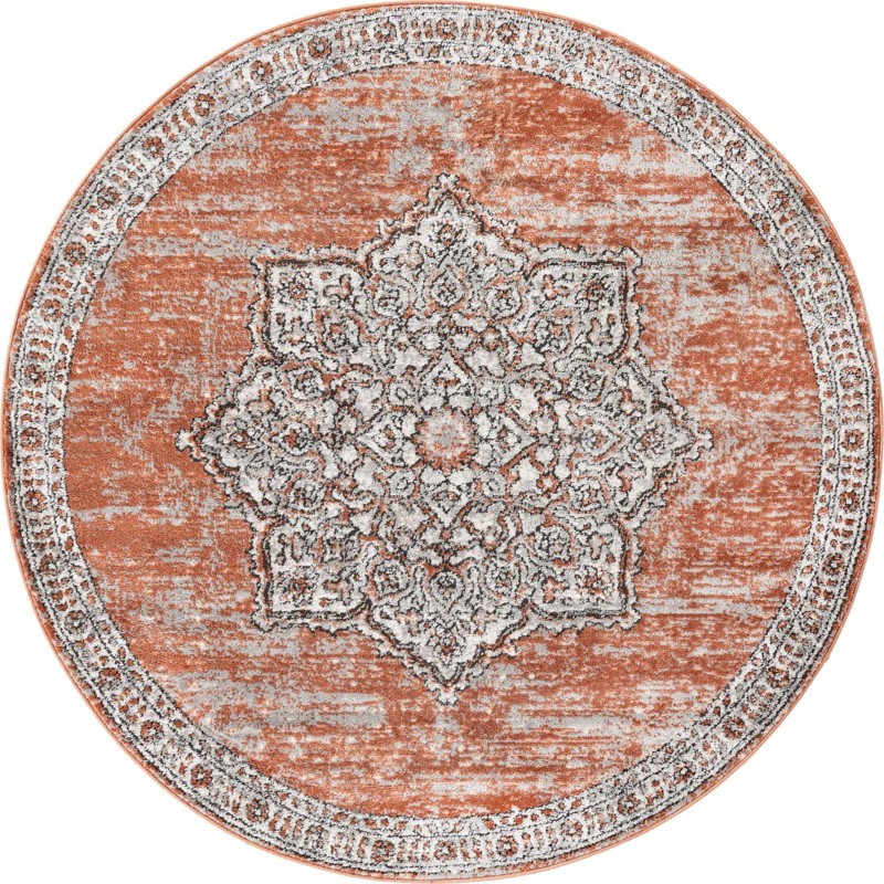 5' 3 x 5' 3 Wade · Border rug