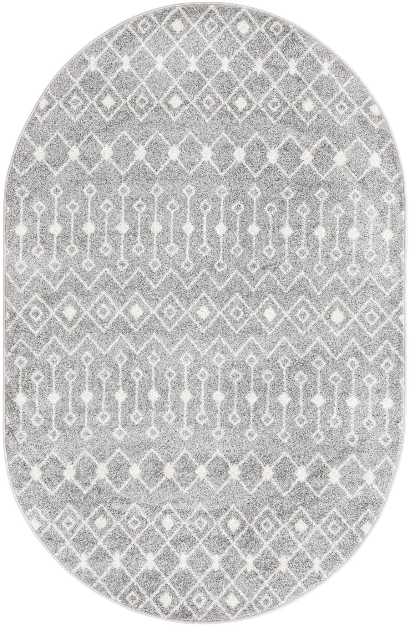 5' 3 x 8' Boswell · Geometric rug, gray and ivory