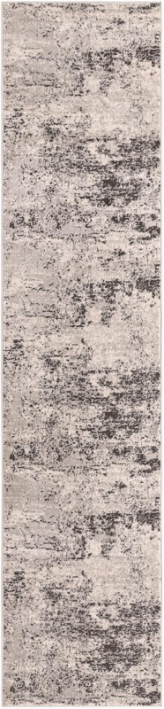 2' 7 x 12' Dalrymple · Abstract rug, gray and ivory