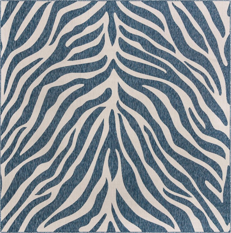 10' x 10' Abney · Animal print Outdoor Rug, blue