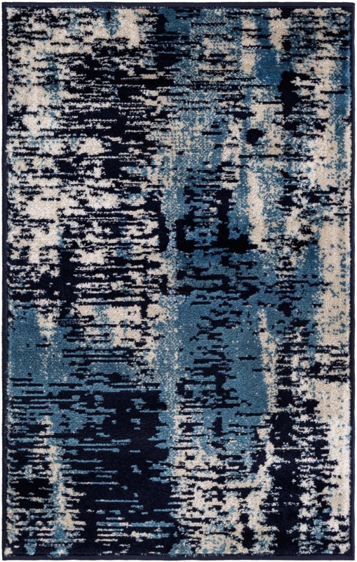 Boland · Abstract rug, navy and ivory