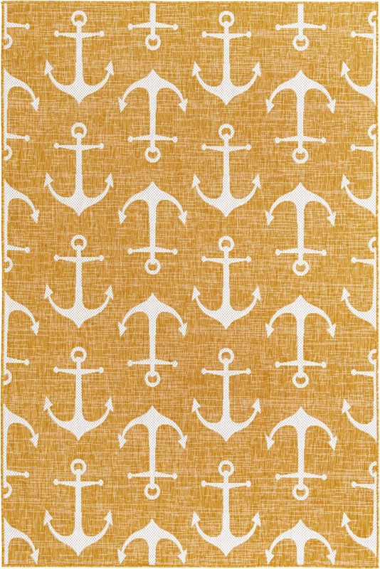 6' x 9' Millbrook · Pictoral Outdoor Rug, yellow