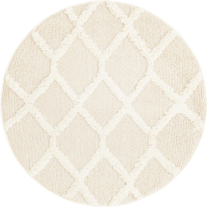 3' 3 x 3' 3 Kirkwood · Diamond lattice rug, ivory