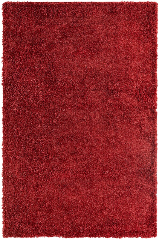 5' 3 x 8' Dunham · Solid Shag Rug, red