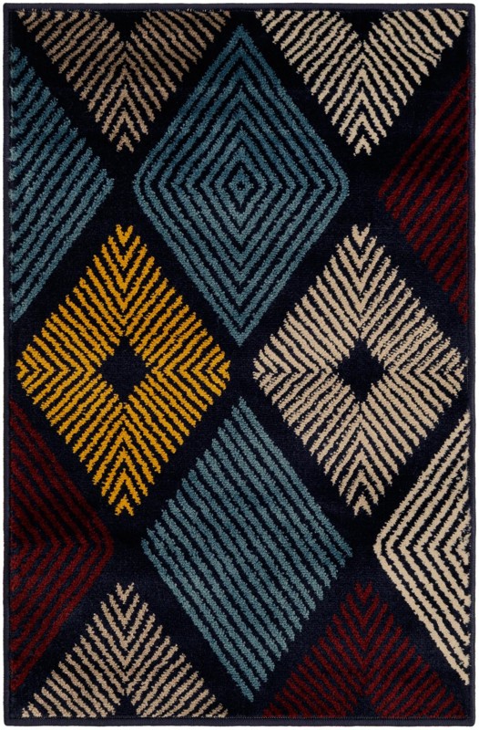 2' x 3' 1 Partridge · Diamond rug, multi