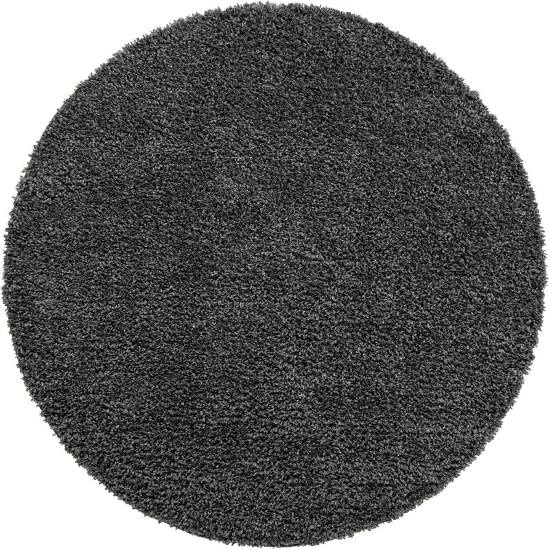 7' 10 x 7' 10 Dunham · Solid shag rug, charcoal