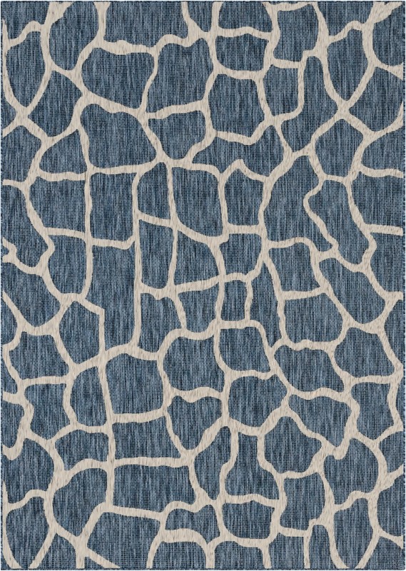 7' 10 x 11' Stillwater · Animal print Outdoor Rug, blue